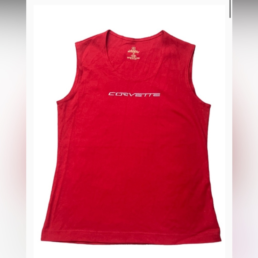 Gabrielle Rhode‎ Royce women’s red Sleeveless T shirt with Sequins